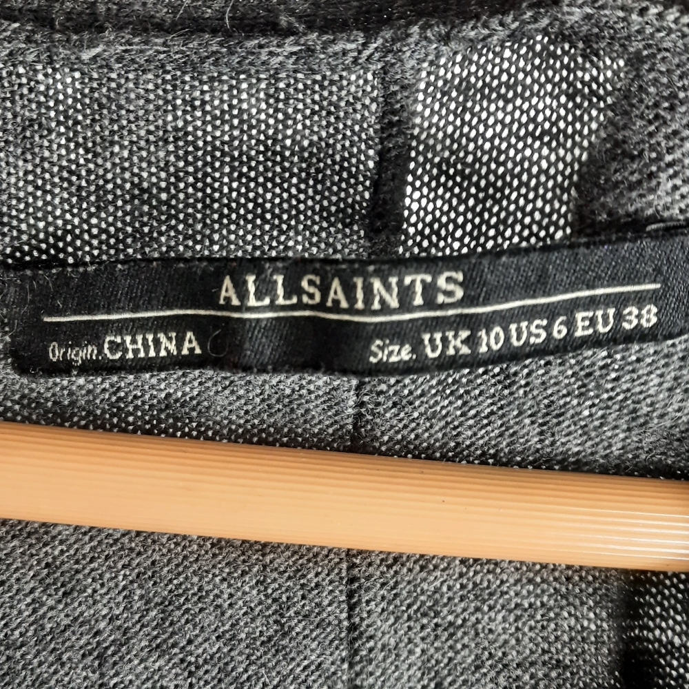 ALLSAINTS Lambswool Cashmere Sweater Dress Short Knit Mini Layering 35” Length - Picture 7 of 10